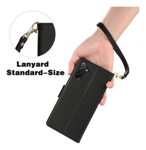 Funda De Piel Con Tapa Tipo Cartera Para Samsung Galaxy A56 A36 A26 A16 A06