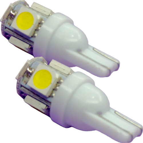 Par De Lâmpada Pingão Led Super Branco 5 Leds 12v
