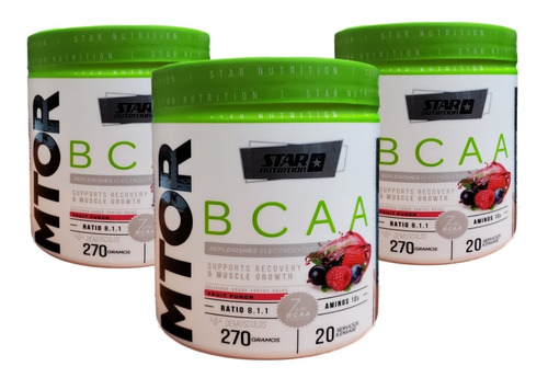 Mtor Bcaa 270 Grs Star Nutrition X 3 Glutamina Citrulina