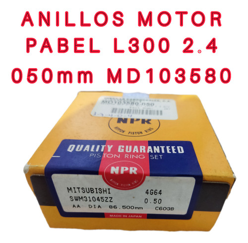 Anillos Motor 050mm Mitsubishi Panel L300 2.4 P14