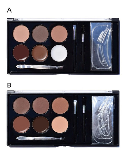 Starry® Eyebrow Kit Ceja Cera Gel Sombra Aplicador Plantilla Color Mix A