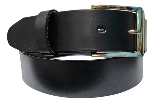Cinturon Liso De Piel Negro 34
