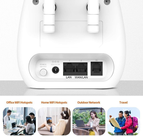Router Repetidor Wifi N300 A Sim 3g 4g Lte 4g680 Tenda Color Blanco