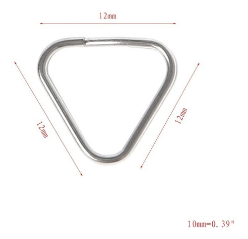 Imagem 8 de 8 de 2 Pares Argola Triangular C/ Guarnição P Alça Camera Dslr