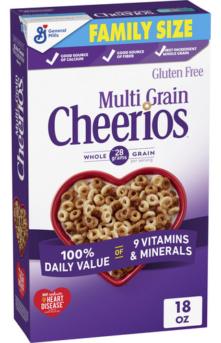 Cereal Cheriosmultigrano Saludable Para El Corazón 4pz 510gr