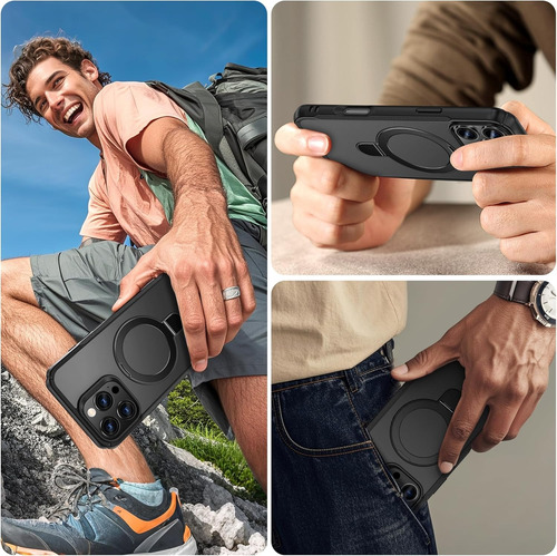 Funda Magnética Anillo Soporte Uso Rudo Para iPhone 12/13/14