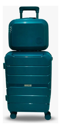 Maleta Polipropileno 20 Carry On + Neceser Verde Verde