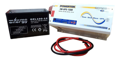 Powertek 1500w + 1 Batería 12v 100ah