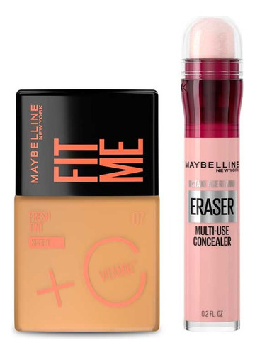 Pack Base Fit Me Fresh Tint + Corrector Instant Age Rewind