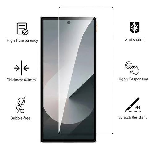 Película De Vidro Para Samsung Galaxy Z Fold 6 Tela Externa