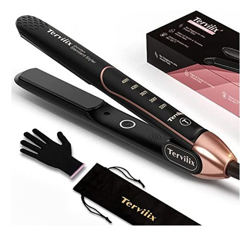 Terviiix Plancha De Cabello Professional 450 ° F, Plancha Color Negro