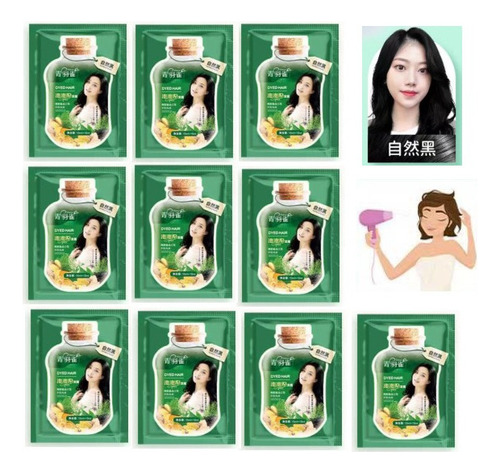 Crema Para Teñir El Cabello No Dañina Con Extracto Vegetal,