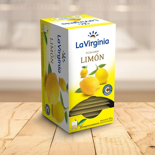 Te En Saquitos Limon Con Vitamina C La Virginia X20 Sobres