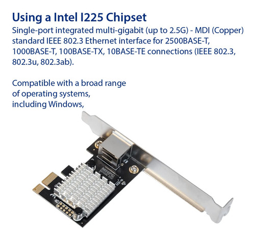 Tarjeta De Interfaz De Red Pci Express Pci-e Ethernet De