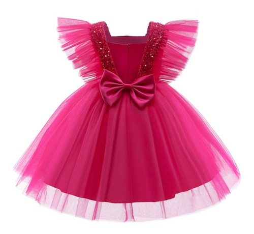 Vestido Niña Color Fiusha Rosa Barbie Masha Barbi Fiesta Tul | Meses sin  intereses