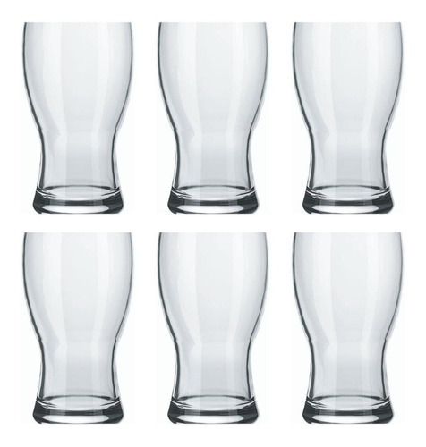 Copo Vidro Cerveja Chopp Nadir 220ml - Kit 6 Unidades Cor Transparente