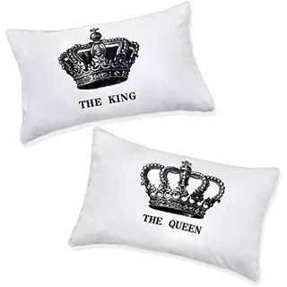 Fundas De Almohada Parejas His Y Hers And Queen, Di...