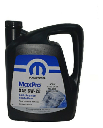 Aceite Mopar Max Pro 5w20 Dodge 4 Litros Original