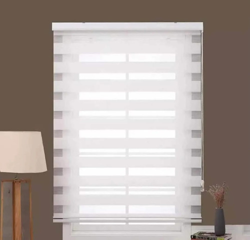 Cortinas Roller Duo Zebra Dia Y Noche 1.40x2.40 Mts Blanco