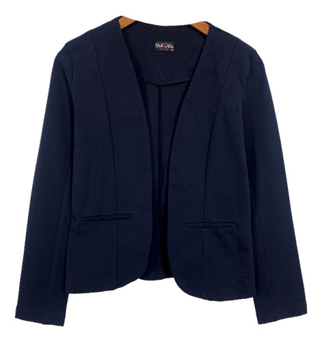 Saco Blazer Mujer Corto Abiertostrech Formal Oficina Vick100