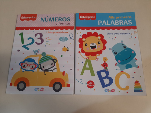 2 Libros De Colorear Fisher Price 32 Páginas