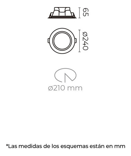 Spot Led Empotrable Downlight 24w Falso Plafón Luz Fría 6000 K Cirkel Illux TL-6024