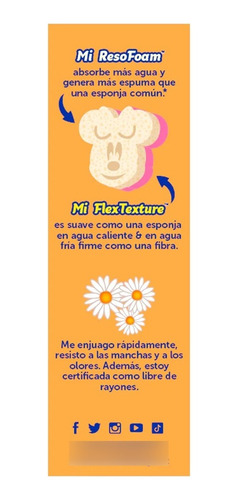 Esponja Doble Cara Fibra Scrub Mommy Disney Minnie Mouse