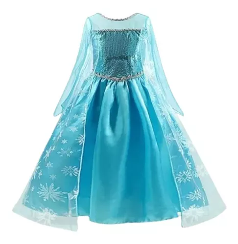 Vestido Frozen Infantil Rainha Elsa + acessórios de Brinde