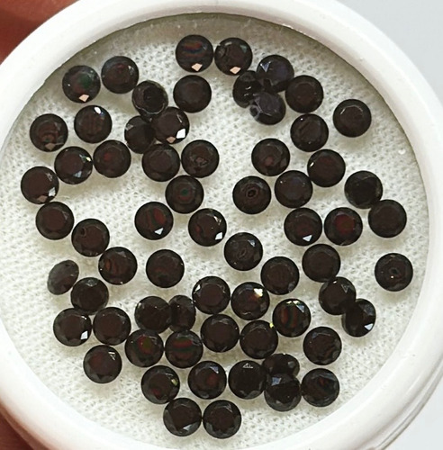 Diamantes Negros 2 Mm Lote Com 25 Unidades Com Certificado