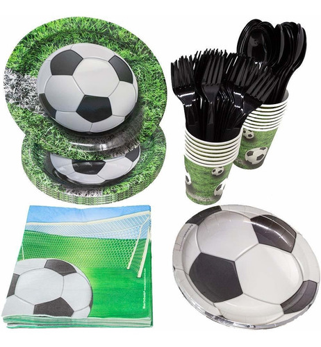 Soccer Party Supplies (110+ Pieces For 16 Guests), Soccer Bi