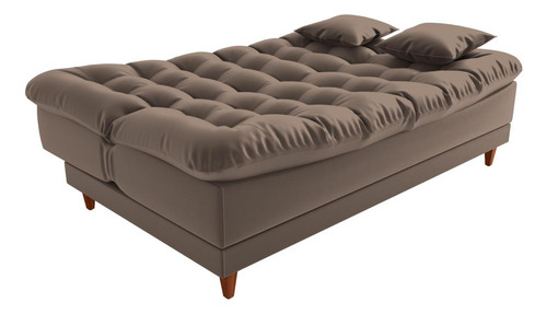 Sofá Cama 3 Lugares 1,85 Mts Duda Matrix Marrom