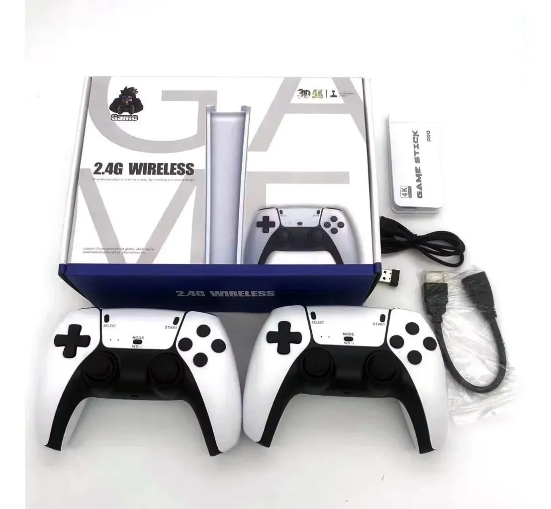 Adaptador Videogame M15 Hdmi 2 Controles Players Branco Bivolt Stick Usb