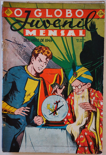Globo Juvenil Mensal Nº 107 Globo Dez 1949 Capitão Marvel Spirit