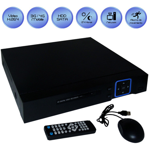 Imagen 1 de 4 de J R Videograbadora Digital Penta Híbrida Dvr 4 Canales P2p