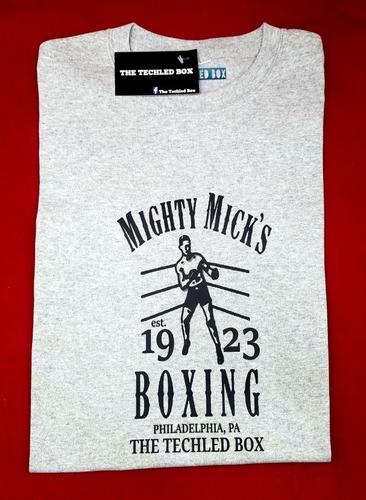 Playera Marca The Techled Box. Modelo: Migthy Mick's Boxing