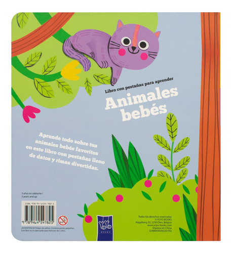 Libro Libro Con Pestañas Para Aprender Animales Bebes