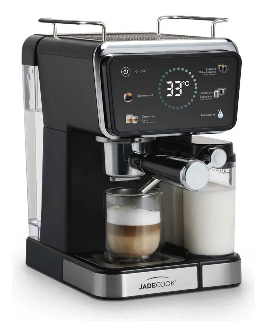 Cafetera Espresso Digital 20 Bares Espumador Jade Cook Plateado