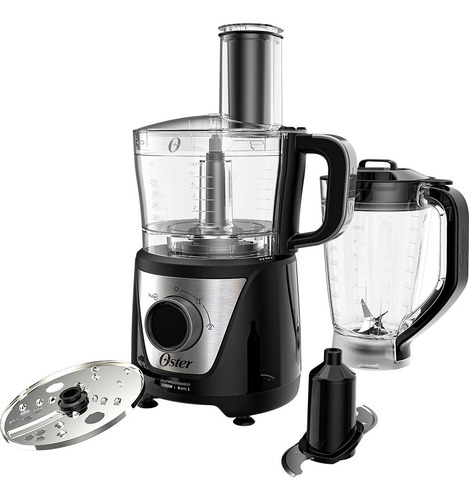 Multiprocessador De Alimentos Black 4 Em 1 Oster Lâminas Aço
