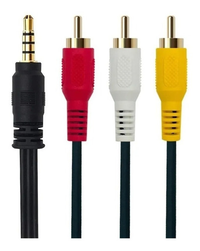 Imagen 5 de 6 de Cable De Jack 3.5 Mm A Rca Video Audio Camaras A Tv 1.5 Mts