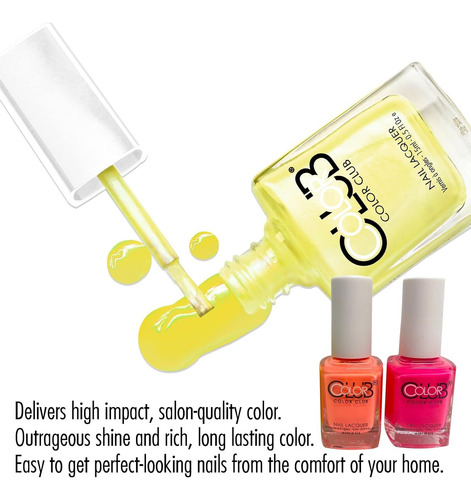 Color Club Juego 3 Esmaltes De Gel Neón Cálidos