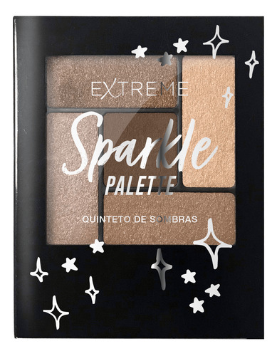 Sombra De Ojos Extreme Mini Palette Sparkle Brown X 4 G