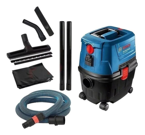 Imagen 3 de 3 de Aspiradora Bosch Professional GAS 15 PS 15L azul, negra y roja 220V
