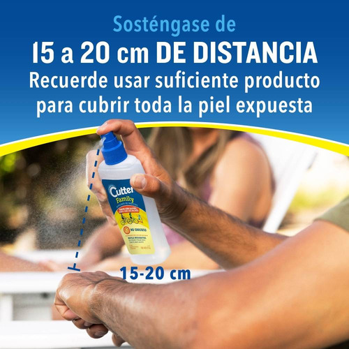 Repelente Cutter Larga Duración Spray 148 Ml 7% Deet