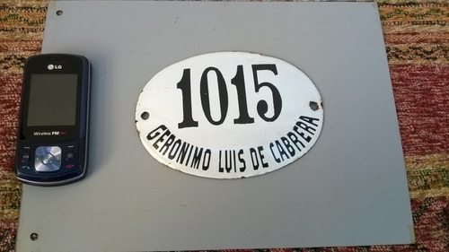 Antiguo Numero Domiciliario Gerónimo Luis De Cabrera 1015