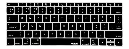 Funda De Piel Para Teclado De Silicona Negra Portuguesa Xskn