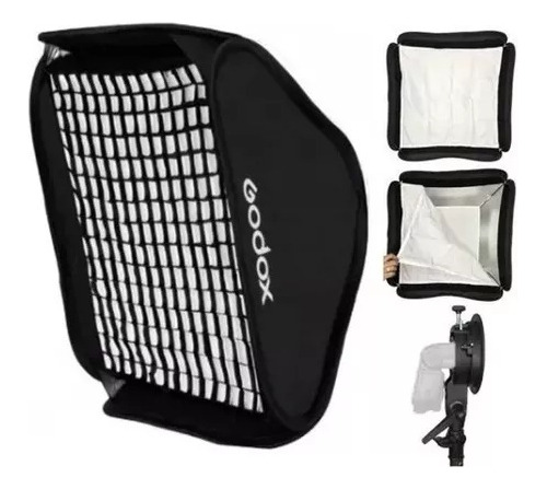 Softbox P/ Flash Speedlight 80x80 Godox / Dobravel