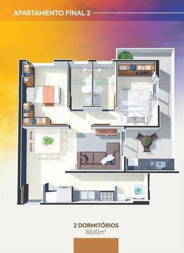 Imagem 9 de 15 de Apartamento, 2 Dorms Com 66.1 M² - Caicara - Praia Grande - Ref.: Cg110 - Cg110