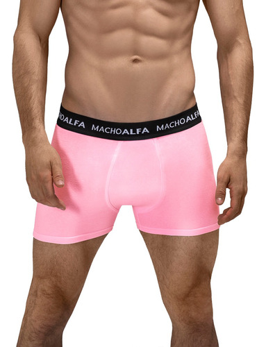 Macho Alfa Boxer Algodón Hombre Rosa Con Elástico C45006 3c