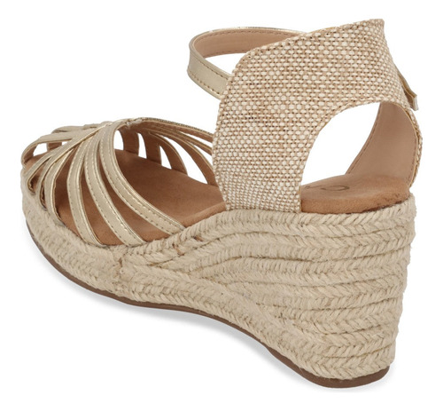 Zapato Alto Pv32222 Textil Forro Fresco Boda Mujer Cuña