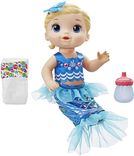 Baby Alive Shimmer N Splash Mermaid Sirena (cabello Rubio)